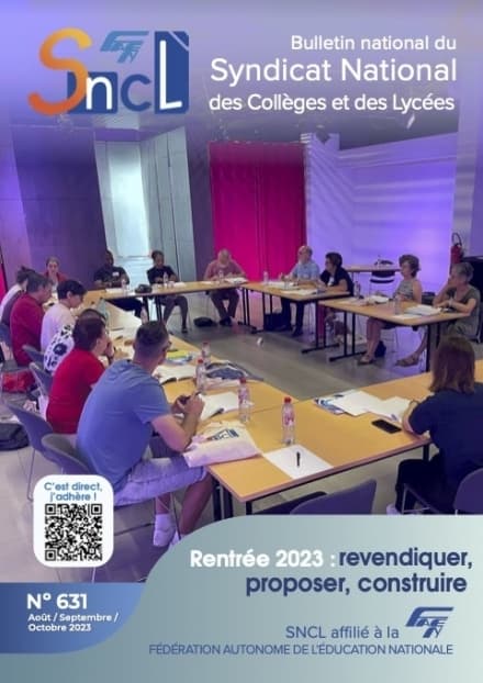 Rentrée 2023 : le SNCL vous offre son bulletin national