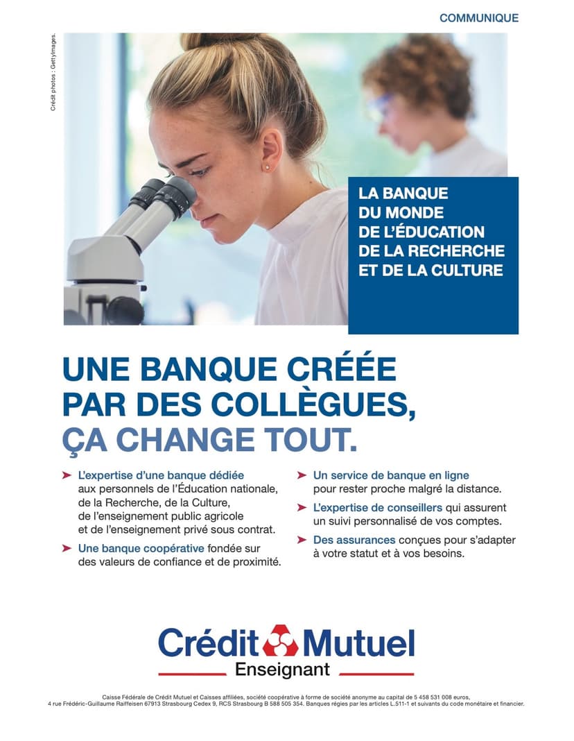Publicité de la banque Crédit Mutuel